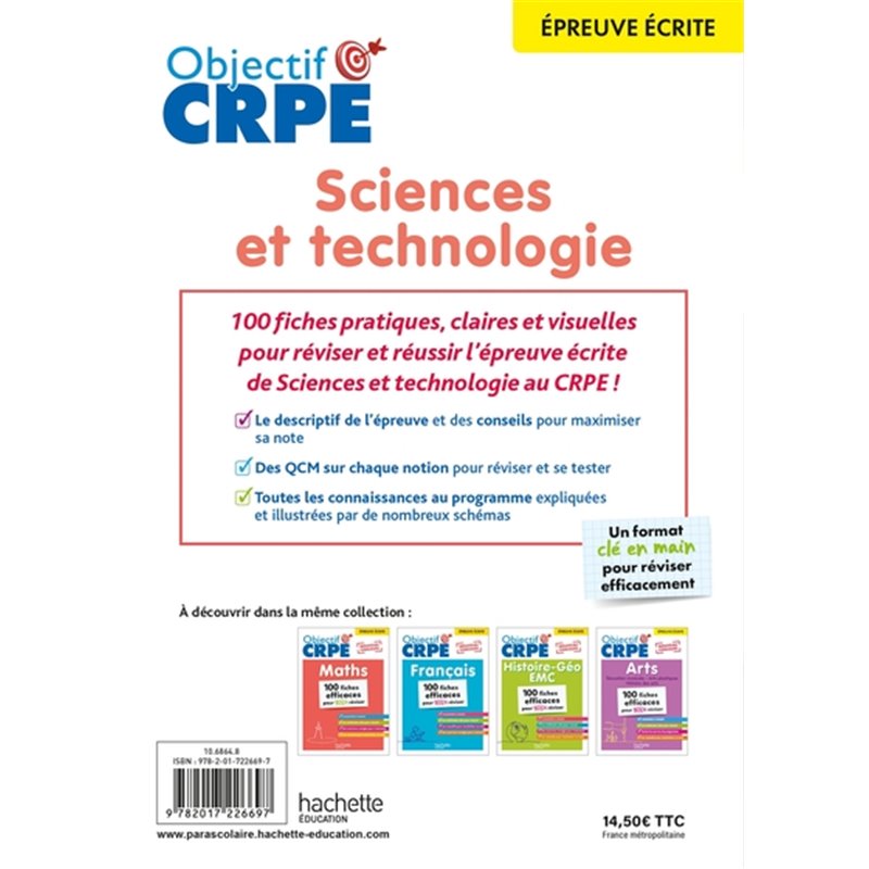 OBJECTIF CRPE 100 FICHES EFFICACES POUR BIEN RÉVISER SCIENCES ET