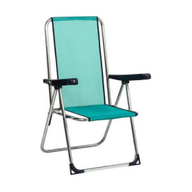 Chaise de Plage Alco 63 x 101 x 65 cm Aluminium Vert Multiposition 73,99 €