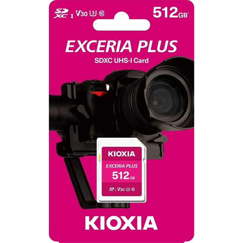 Carte Mémoire Micro SD avec Adaptateur Kioxia PLUS UHS-I C10 R98 512 GB