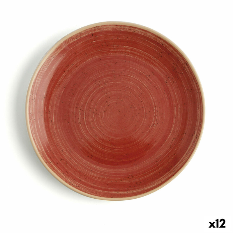 Assiette plate Ariane Terra Céramique Rouge (Ø 18 cm) (12 Unités)