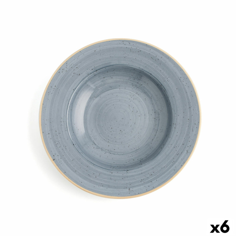 Assiette creuse Ariane Terra Céramique Bleu (Ø 26 cm) (6 Unités)