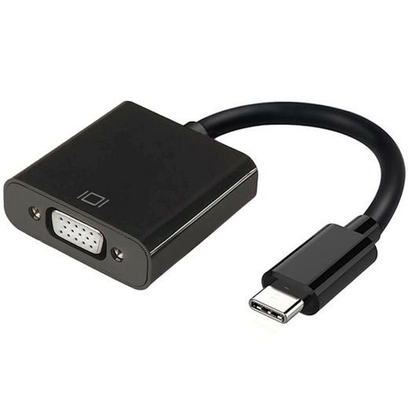 Aisens A109-0347 câble vidéo et adaptateur 0,15 m VGA (D-Sub) USB Type-C Noir