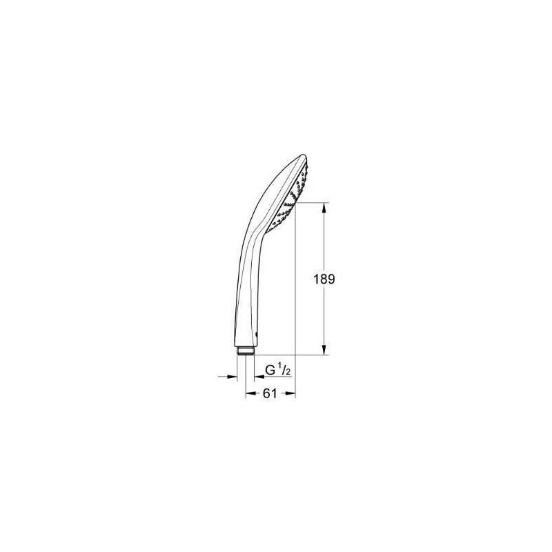 Image secondaire de Pomme de douche Grohe Vitulio Joy Plastique Chrome 1 Position