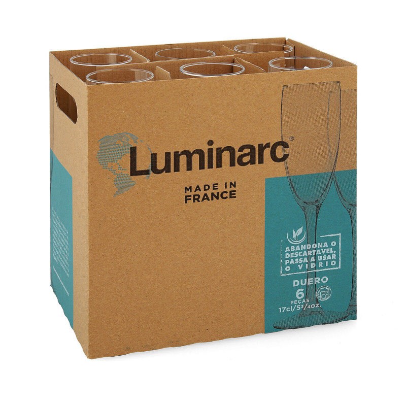 Image secondaire de Coupe de champagne Luminarc Duero Transparent verre (170 ml) (6 Unités)