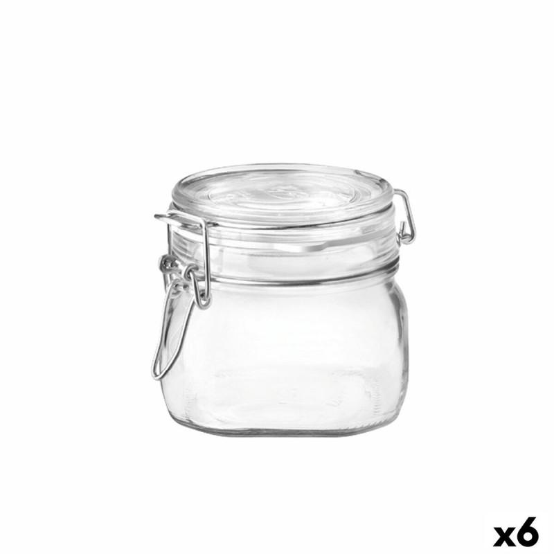 Récipient de Conservation des Aliments Bormioli Rocco Fido Transparent verre (500 ml) (6 Unités)