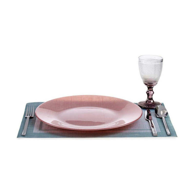 Image secondaire de Assiette plate Rose verre (32,5 x 2 x 32,5 cm) (6 Unités)