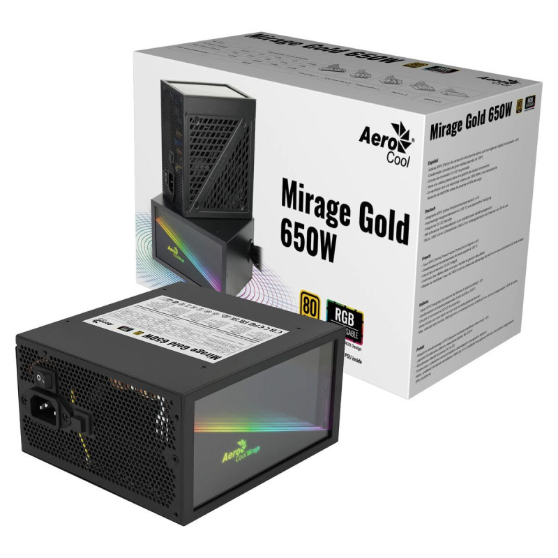 Image secondaire de Bloc dAlimentation Aerocool MIRAGEGOLD650 ATX 650 W 80 Plus Gold