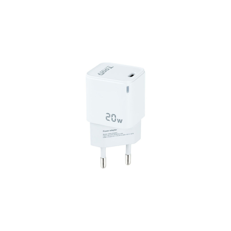 Tooq TQWC-PD20WT chargeur d'appareils mobiles Universel Blanc Secteur Charge rapide Intérieure