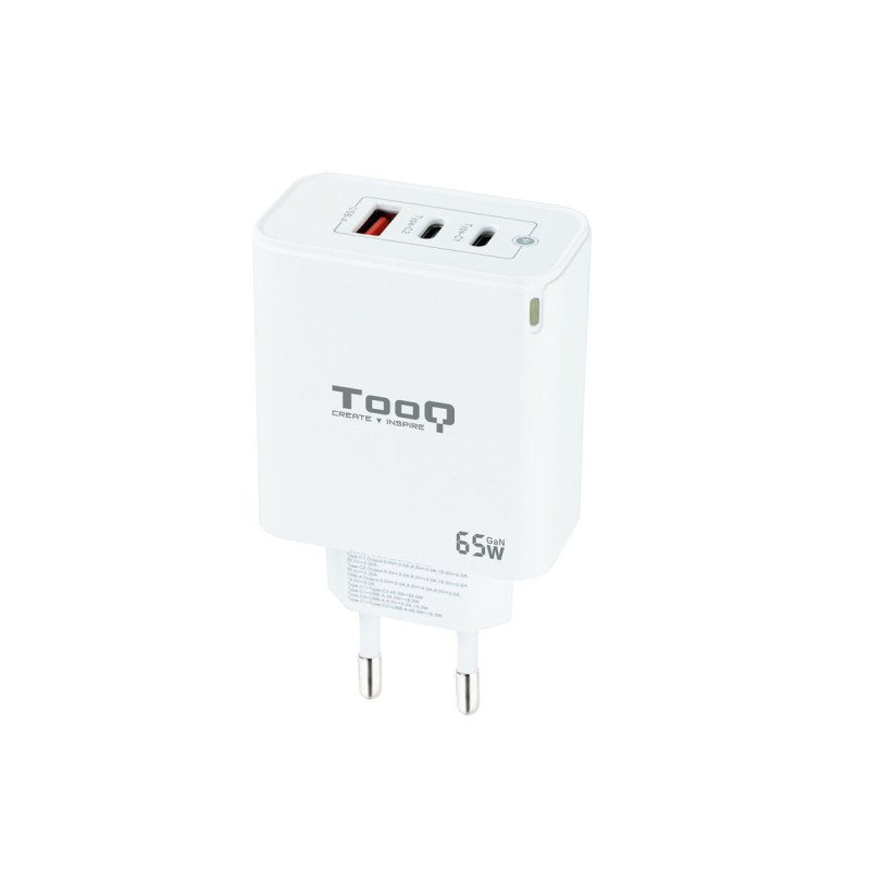 Tooq TQWC-GANQC2PD65WT chargeur d'appareils mobiles Universel Blanc Secteur Charge rapide Intérieure