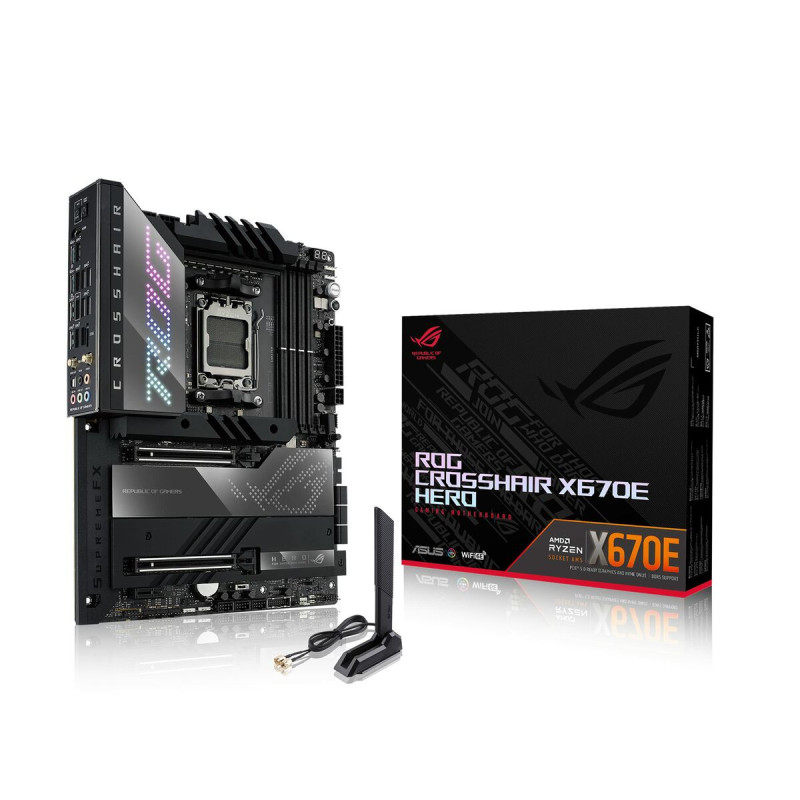 Asus ROG CROSSHAIR X670E HERO AMD X670 Emplacement AM5 ATX