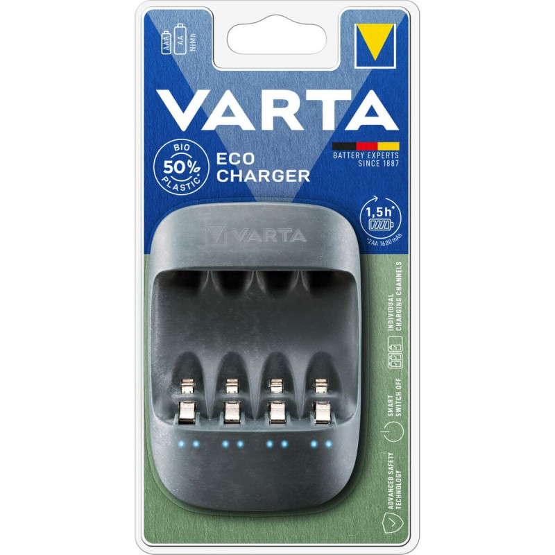 Varta Eco Charger chargeur de batterie Pile domestique Secteur