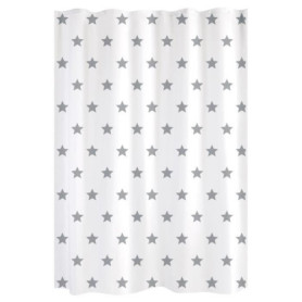 GELCO DESIGN Rideau de douche - 180x200 cm - Motif étoile - Blanc et gri 22,99 €