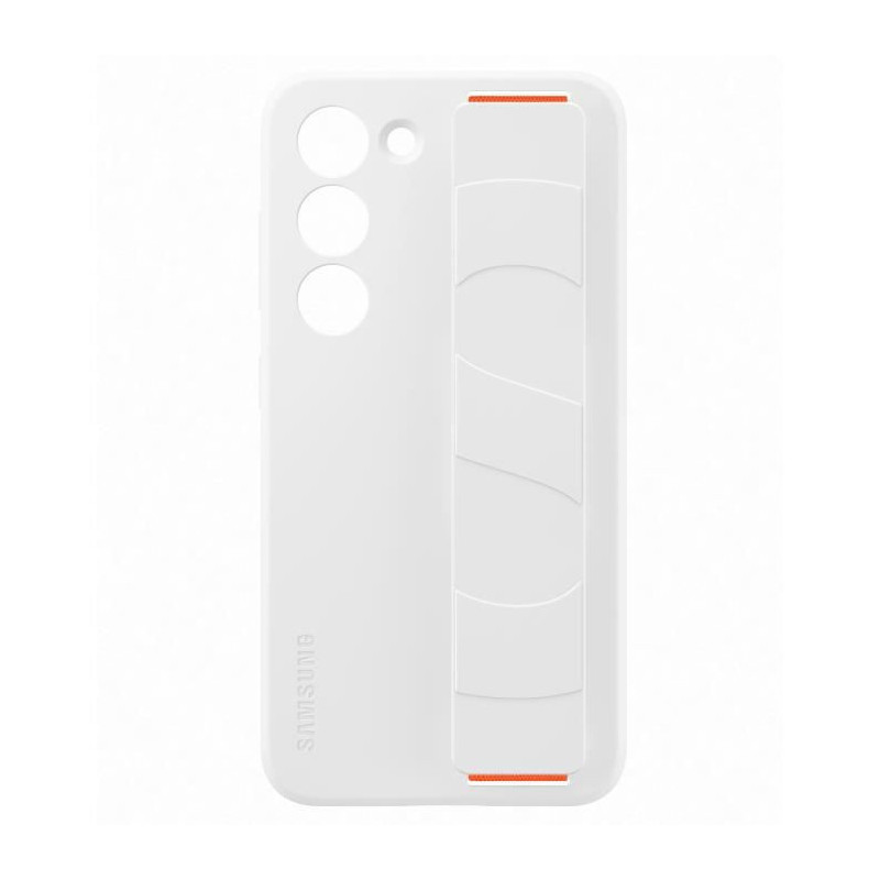 Coque Silicone SAMSUNG avec laniere S23 Blanc