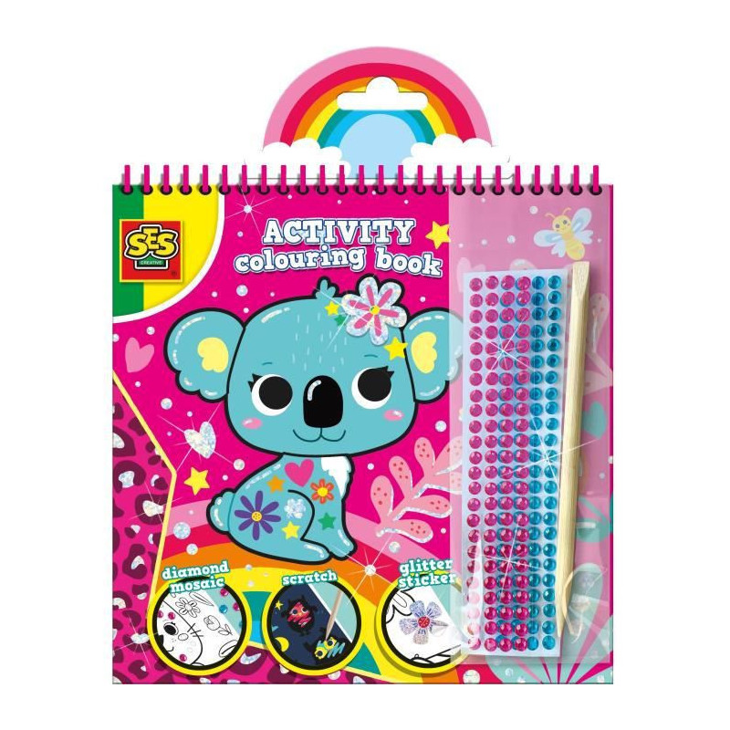 SES Creative Cahier d'activités de coloriage avec des diamants 3 en 1