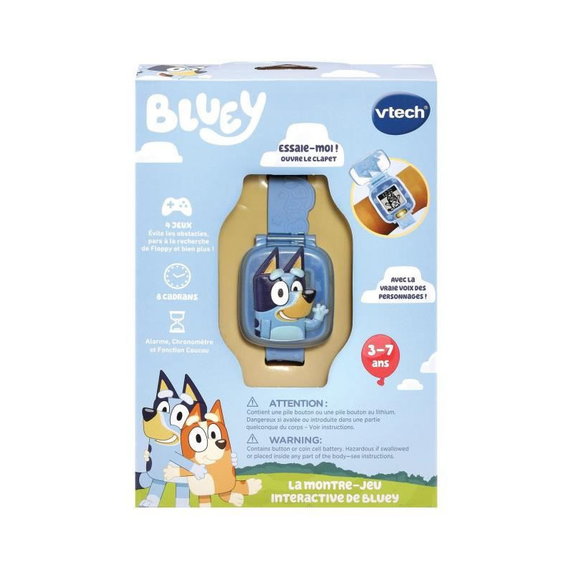 Vtech Jouets Electroniques Educatifs BLUEY- LA MONTRE-JEU INTERACTIVE