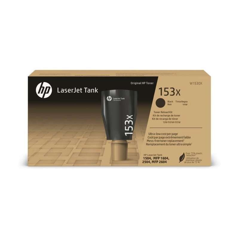 HP Kit de recharge de toner 153X authentique LaserJet Tank, noir