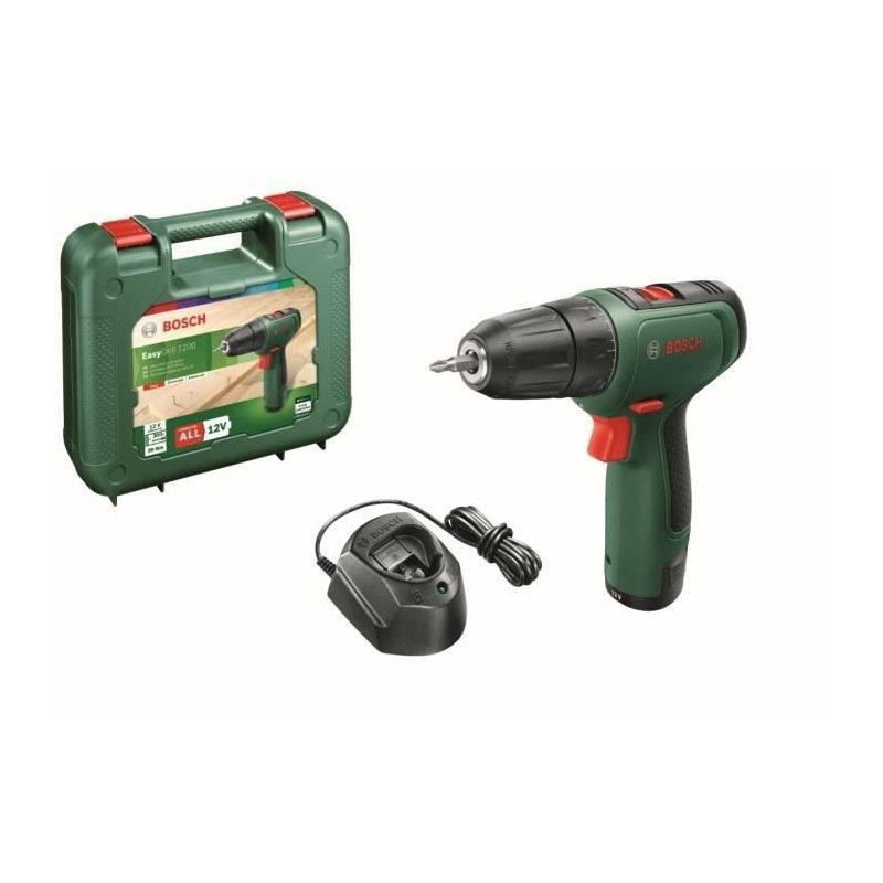 Perceuse-Visseuse sans-fil Bosch - EasyDrill 1200 (Livrée avec 2 batteries 12V-1,5Ah + chargeur)