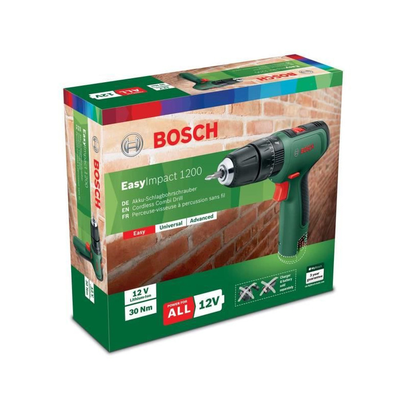 Image secondaire de Perceuse à percussion sans-fil Bosch - EasyImpact 1200 (Livrée sans batterie ni chargeur)