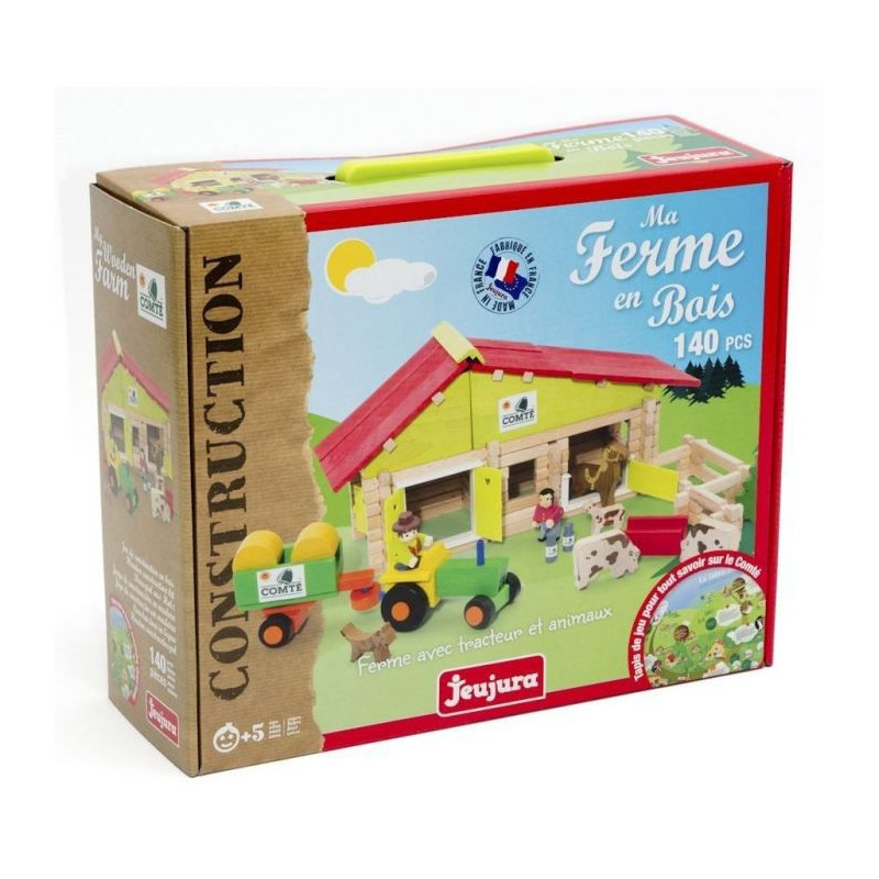 Image secondaire de Figurines d'action Jeujura Wooden Farm 140 Pièces Playset