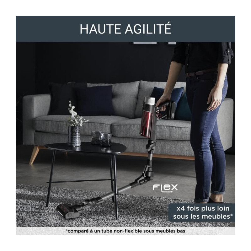 Image secondaire de Rowenta X-Force Flex 9.60 RH2078WO aspirateur de table Noir, Rouge Sans sac