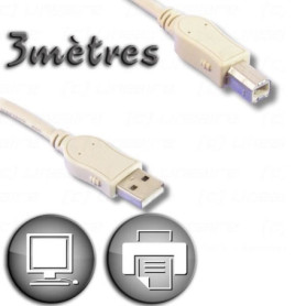 Câble USB 2.0 A mâle / Type B mâle 3m 11,99 €