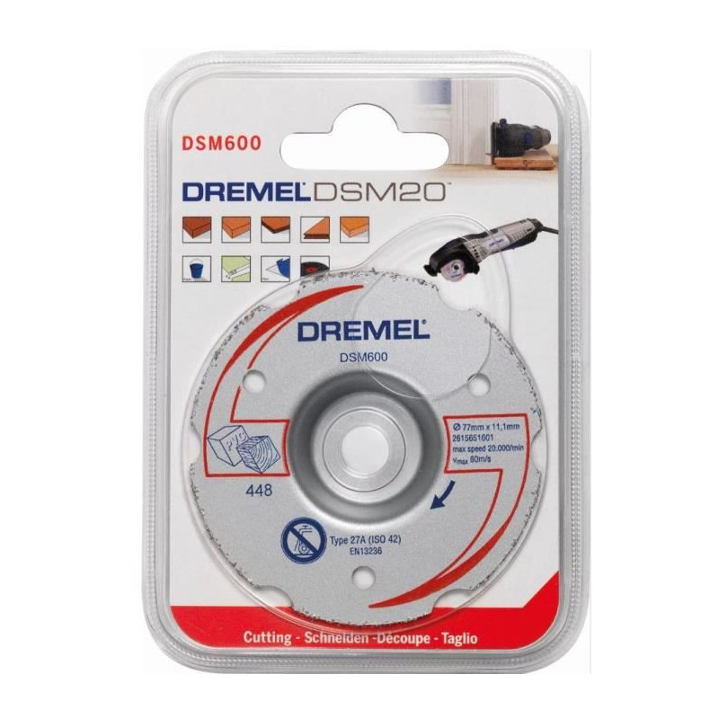 Image secondaire de Disque de coupe Dremel S600 DSM20 carbure