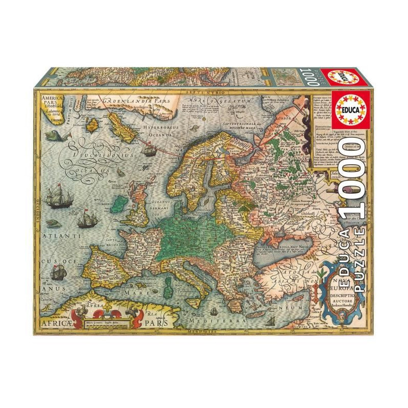 Image secondaire de Puzzle Educa 1000 Pièces Carte