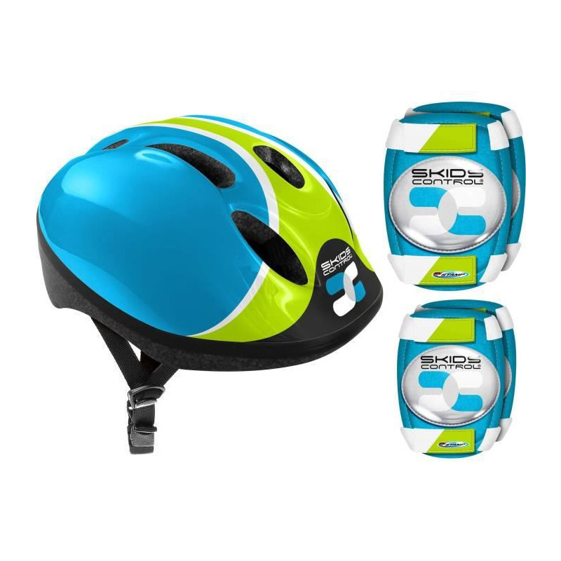 Kit Casque et Genouillères Bleu Coudières