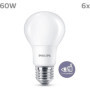Philips. pack de 6 ampoules E27 LED 60W. blanc chaud 28,99 €