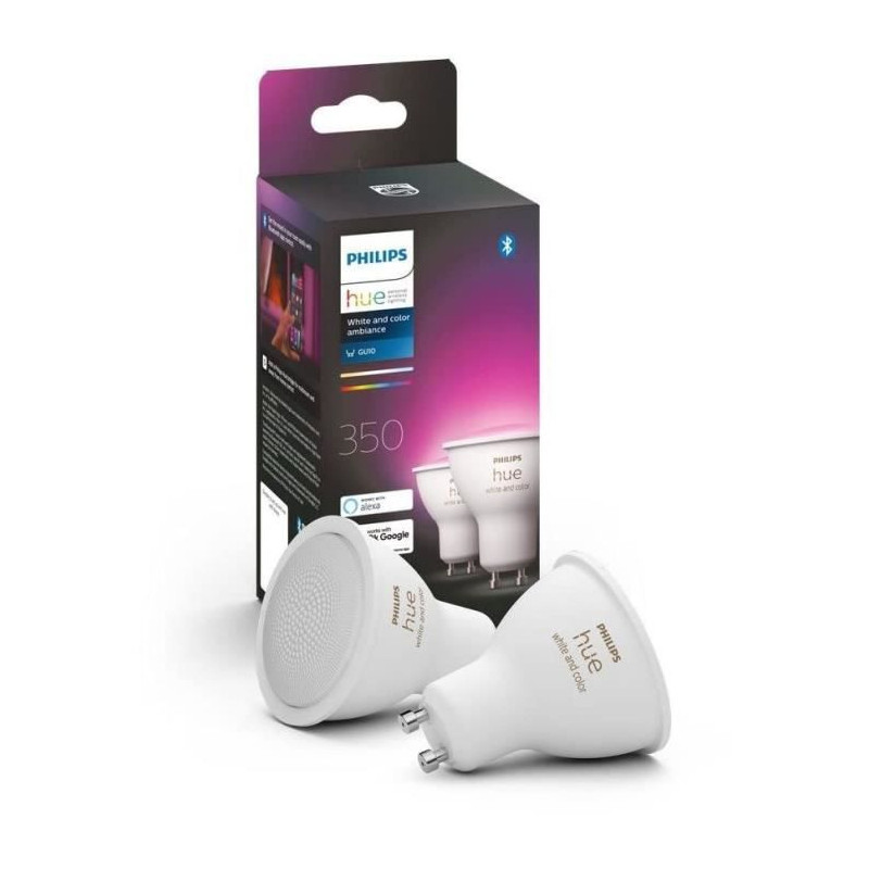 Image secondaire de Philips Hue White and Color ambiance GU10 - Spot connecté - (pack de 2)