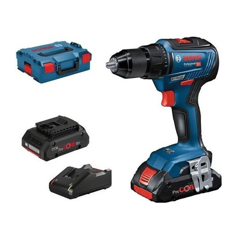 Bosch GSR 18V-55 Professional - Bohrer/Schrauber - schnurlos 1800 tr/min Noir, Bleu