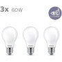 Philips. pack de 3 ampoules E27 LED 60W. blanc chaud 16,99 €