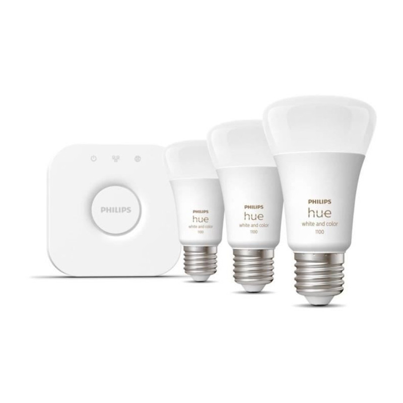 Image secondaire de Philips Hue White and Color ambiance Kit de démarrage : 3 ampoules connectées E27 (1100)