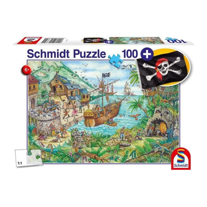 Puzzle Schmidt Spiele In the Pirate Bay Drapeau 100 Pièces