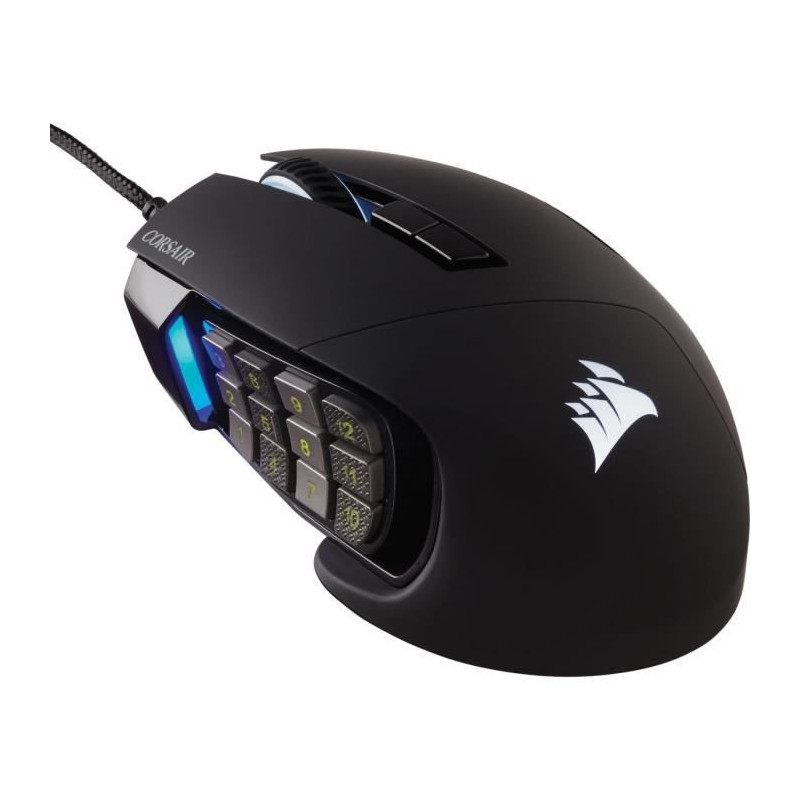 Corsair Souris Gamer SCIMITAR RGB ELITE - 18 000 DPI - Noir (CH-9304211-EU)