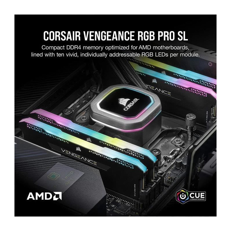 Image secondaire de Mémoire RAM - CORSAIR - Vengeance RGB Pro Series DDR4 - 16GB 2x8GB DIMM