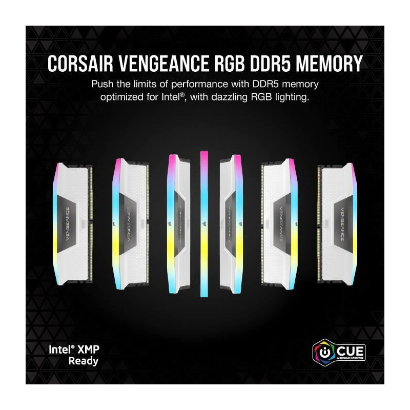Image secondaire de Corsair Vengeance RGB DDR5 - 32GB 2x16GB DIMM - 5200MHz - Unbuffered. 40
