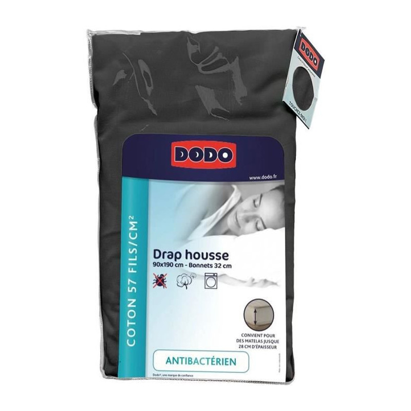 Drap housse Dodo Anthracite 90 x 190