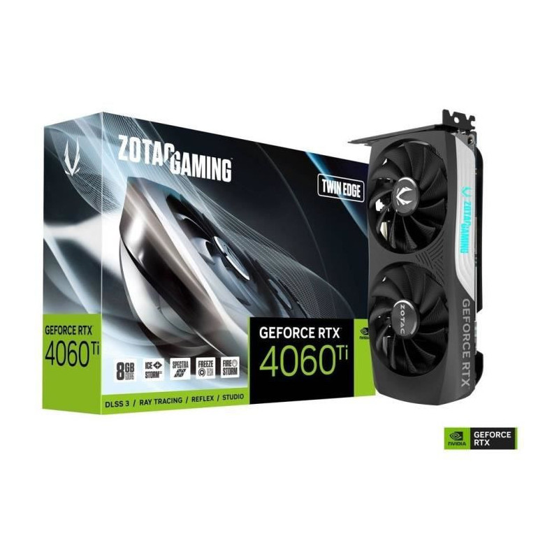 Carte Graphique Zotac GeForce RTX 4060 Ti Dual GeForce RTX 4060 Ti 8 GB GDDR6 GDDR6X