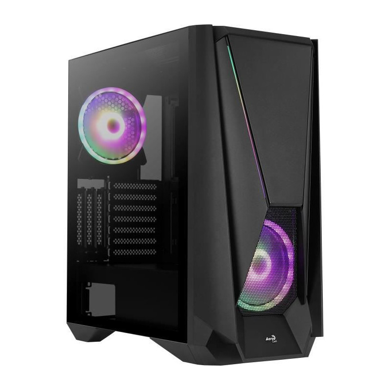 Boîtier ATX semi-tour Aerocool VISORBK LED RGB Noir