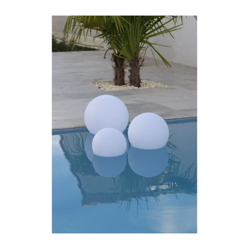 Eclairage extérieur solaire décoratif SolarFloat 20 - Boule Ø20 cm - Tél