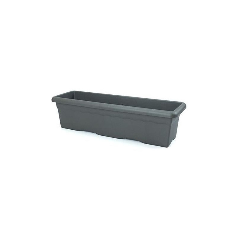 Pot Plastiken Gris Anthracite Plastique Rectangulaire 60 x 33 cm 54 x 27 x 28 cm