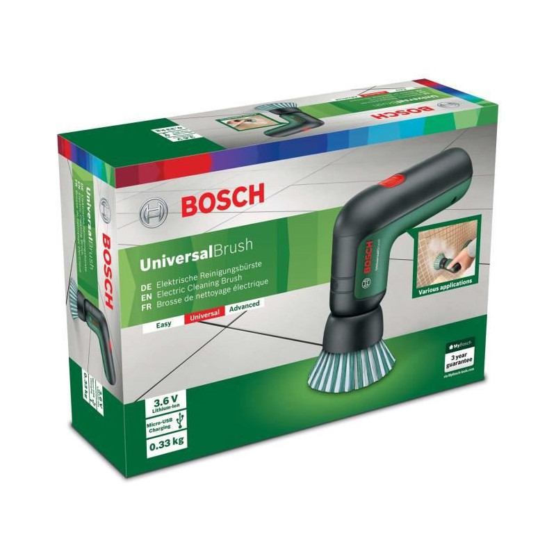 Image secondaire de Brosse électrique sans-fil Bosch UniversalBrush USB 3,6V (Livrée dans sa boîte en carton)