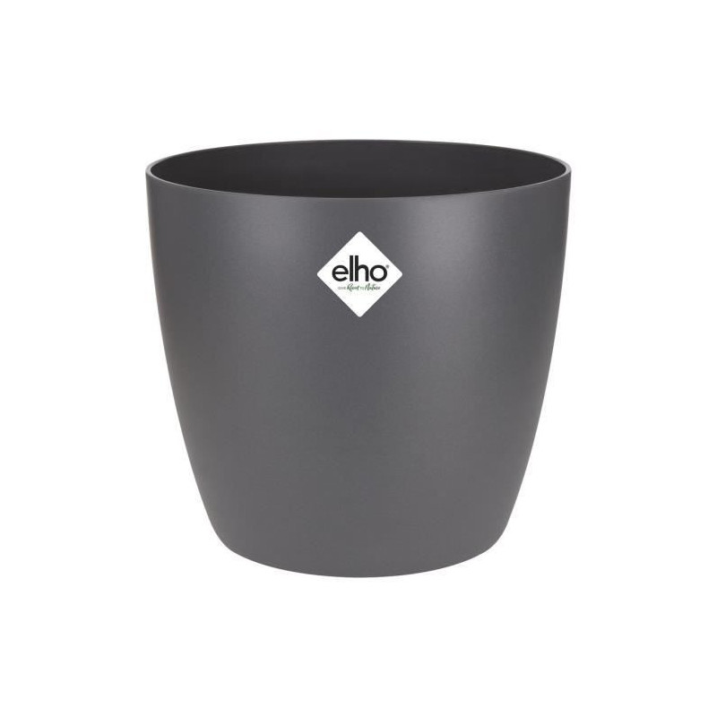 Pot Elho 5642322542500 Anthracite polypropylène Plastique Rond