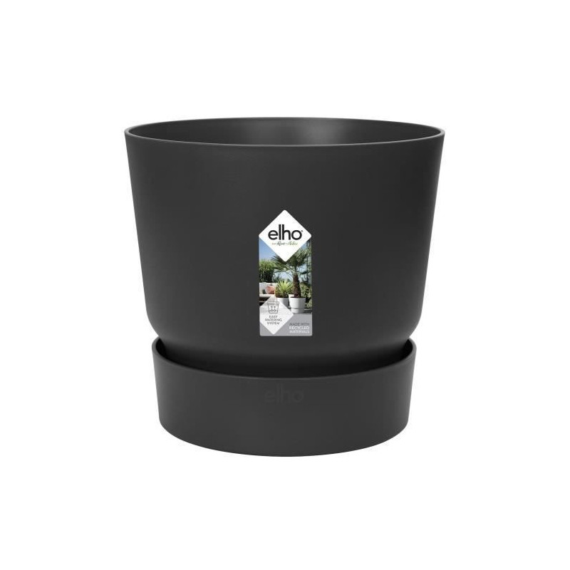 Image secondaire de Pot Elho Greenville Ø 24,48 cm Noir Plastique