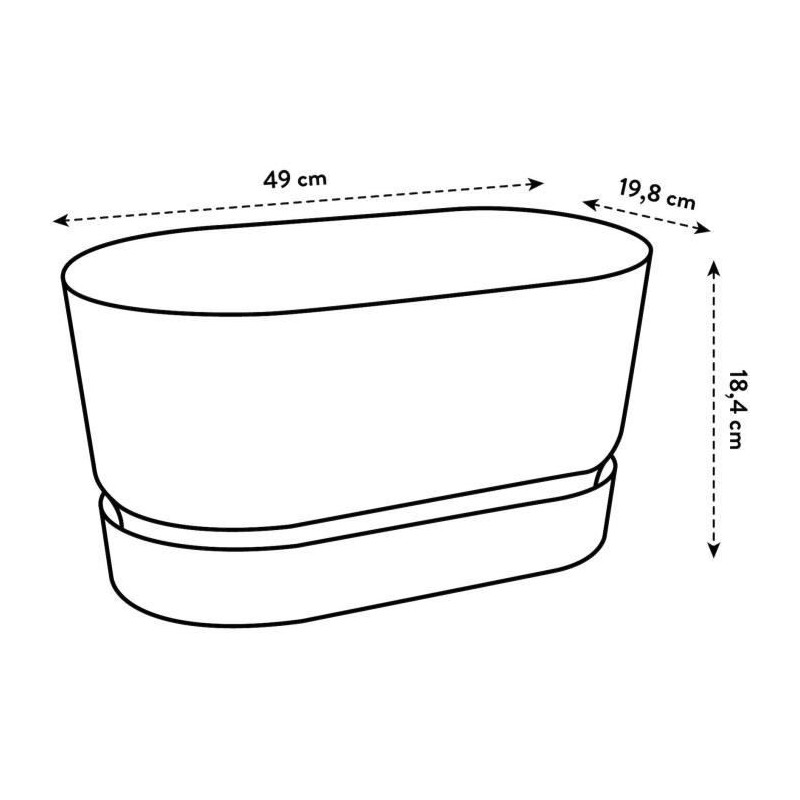 Image secondaire de Jardinière Elho 50 cm Vert Plastique