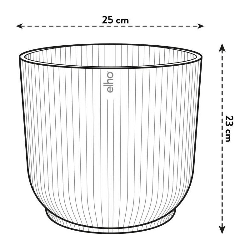 Image secondaire de Pot Elho Rose Plastique Rond Ronde Moderne Ø 25 cm