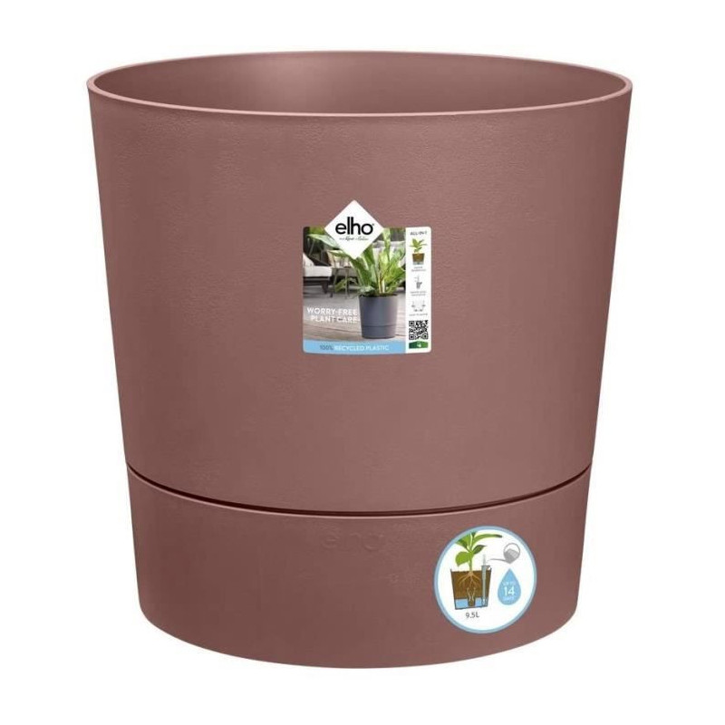 Pot auto-arrosant Elho Marron Plastique Ø 30 cm