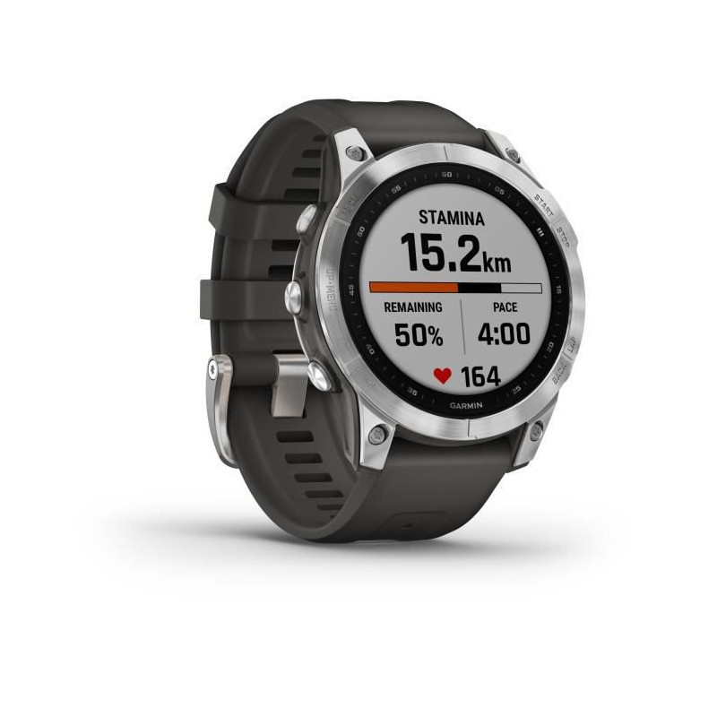 Image secondaire de GARMIN Fenix 7 - Noire & Argent - Montre Connectée GPS & Course a Pied -