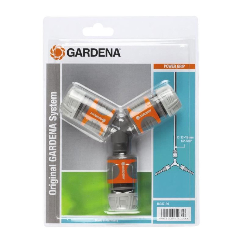 Connecteur Gardena 18287-20 Triple Système d'irrigation Ø 15 mm